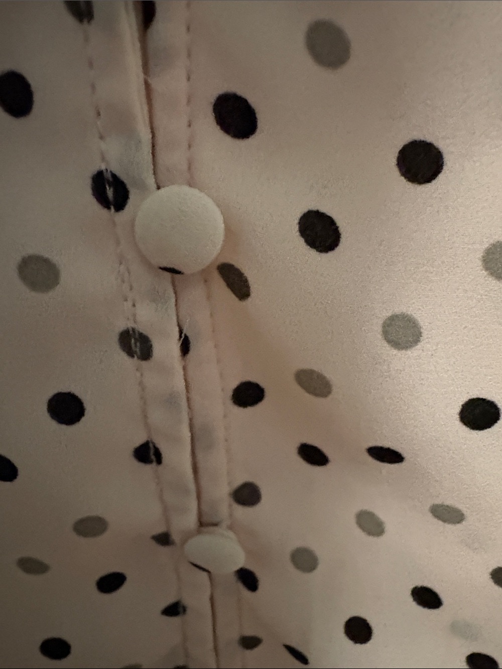 Rose & Olive Blush Polka Dot Button-Front Blouse - Picture 4 of 7